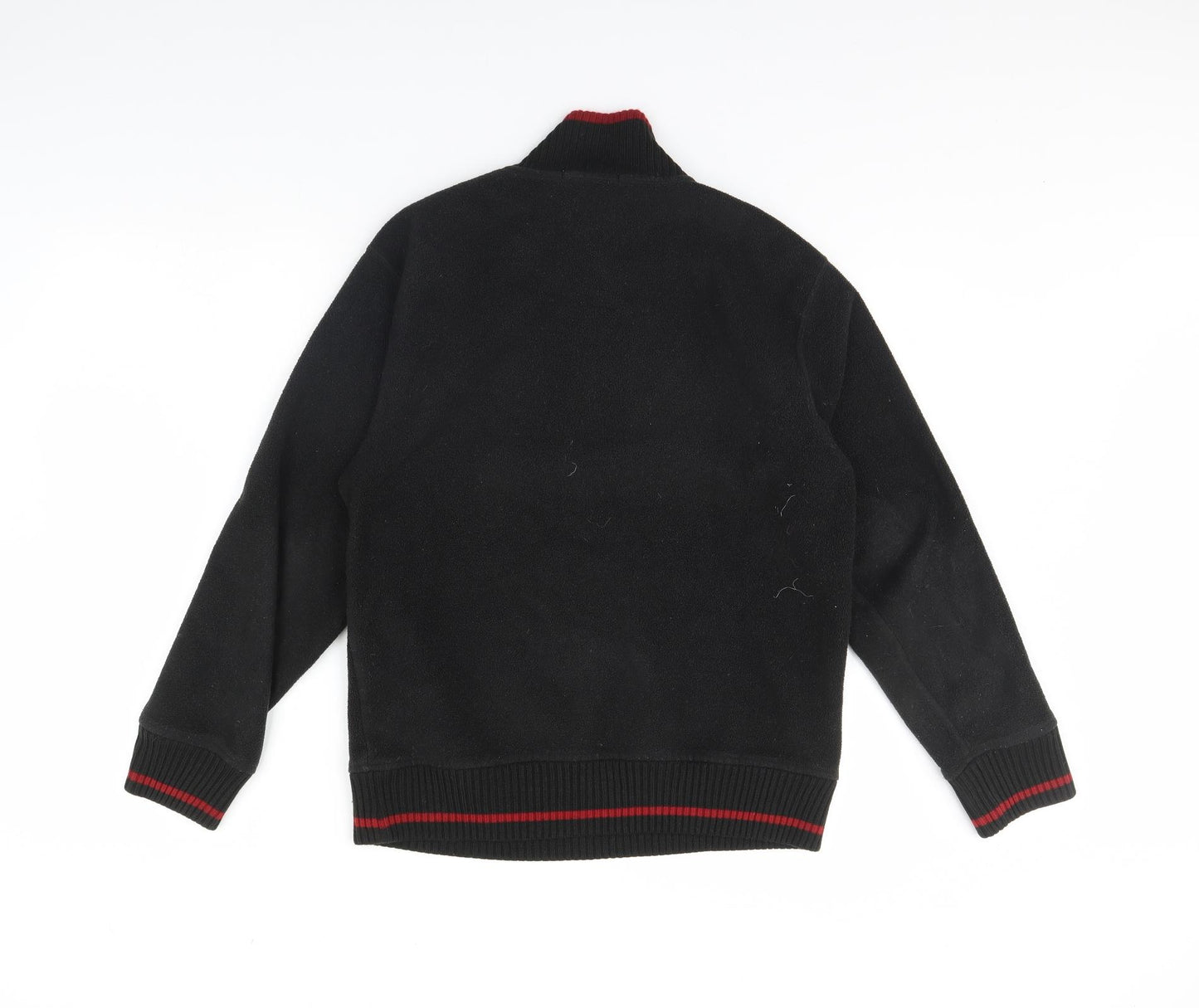 Baleno Mens Black  Fleece Henley Jumper Size M