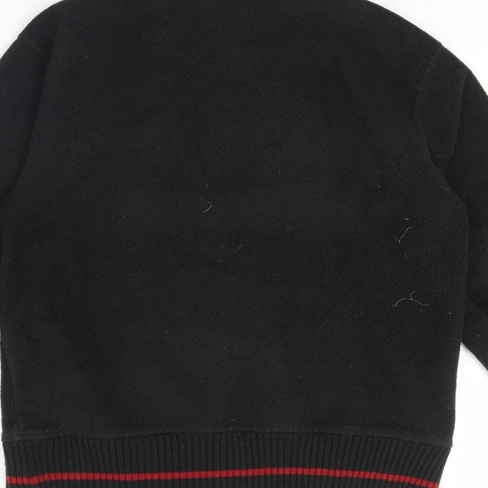 Baleno Mens Black  Fleece Henley Jumper Size M