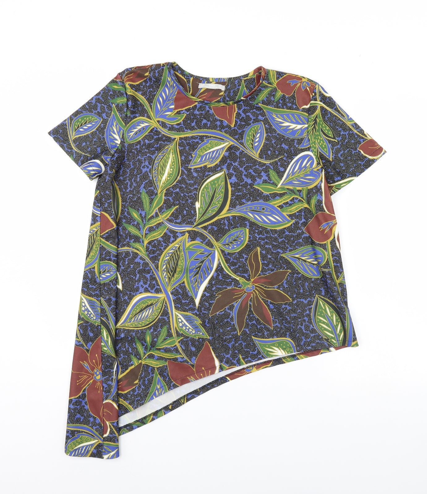 Zara Womens Multicoloured Floral  Basic T-Shirt Size M