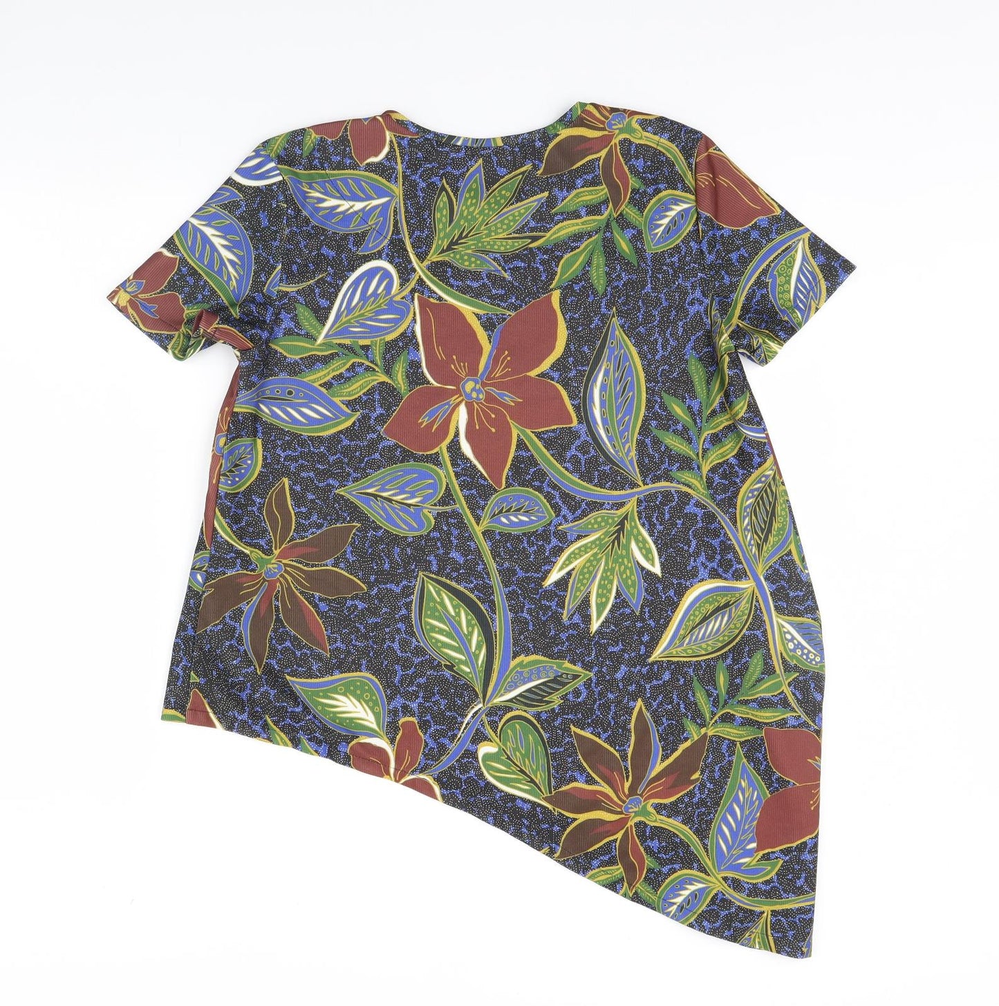 Zara Womens Multicoloured Floral  Basic T-Shirt Size M