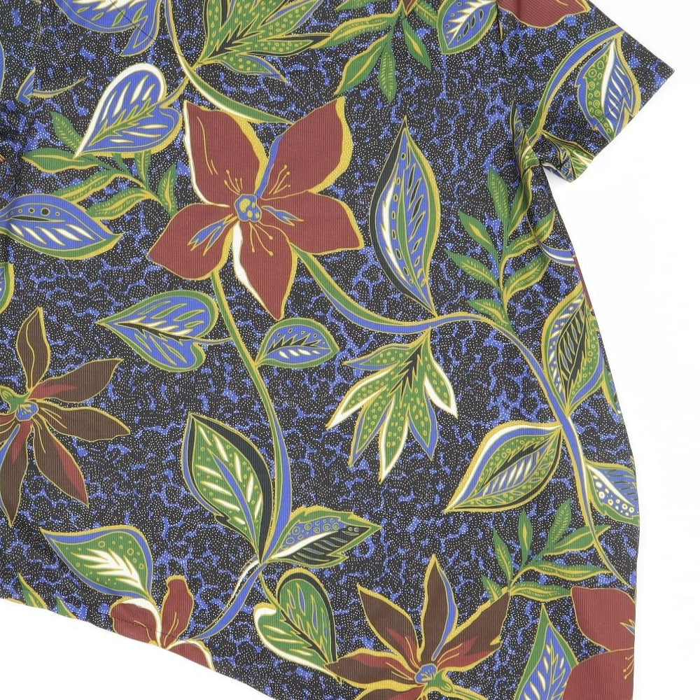 Zara Womens Multicoloured Floral  Basic T-Shirt Size M