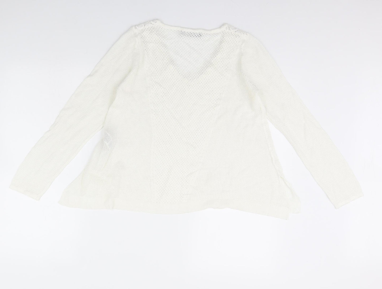 M&S Womens White   Pullover Jumper Size 10