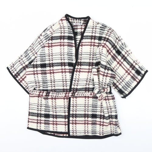 WalG Womens White Check  Jacket  Size M