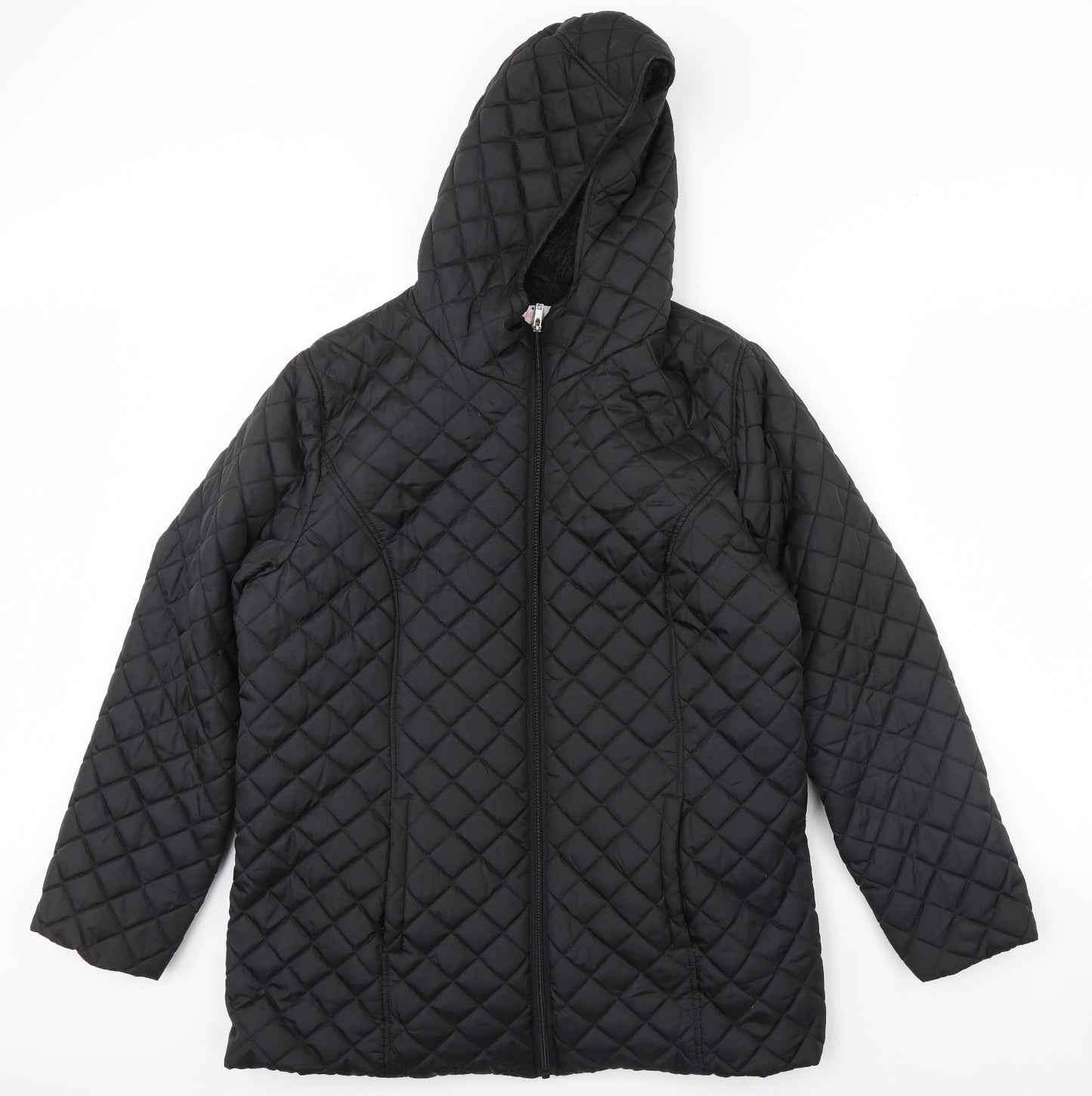 Julipa Womens Black   Rain Coat Coat Size 18