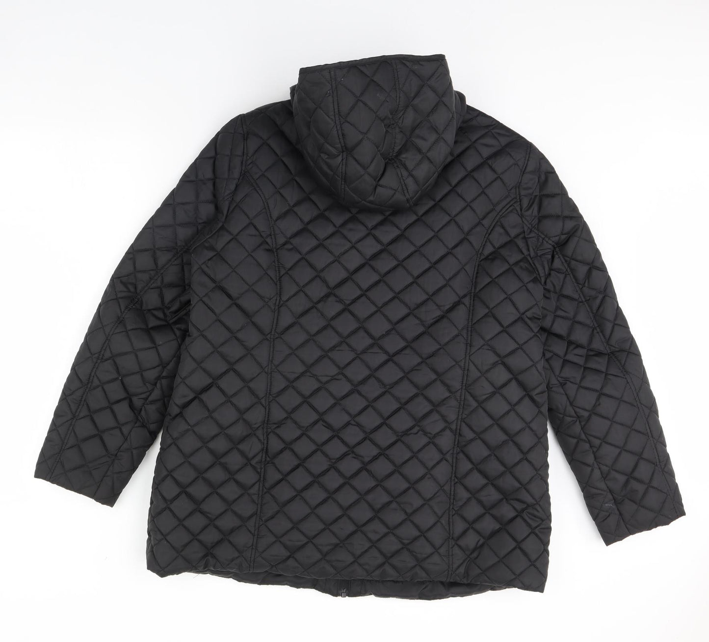 Julipa Womens Black   Rain Coat Coat Size 18