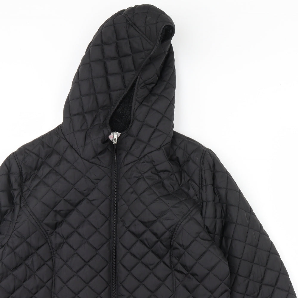 Julipa Womens Black   Rain Coat Coat Size 18