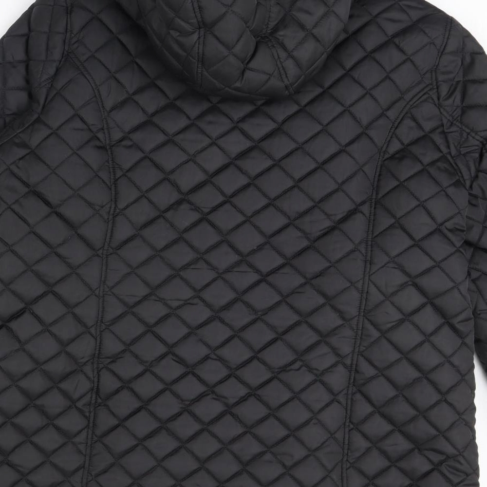 Julipa Womens Black   Rain Coat Coat Size 18