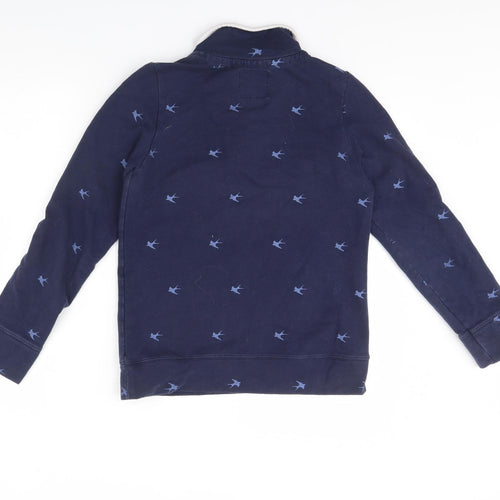NEXT Womens Blue Animal Print  Henley Jumper Size 10