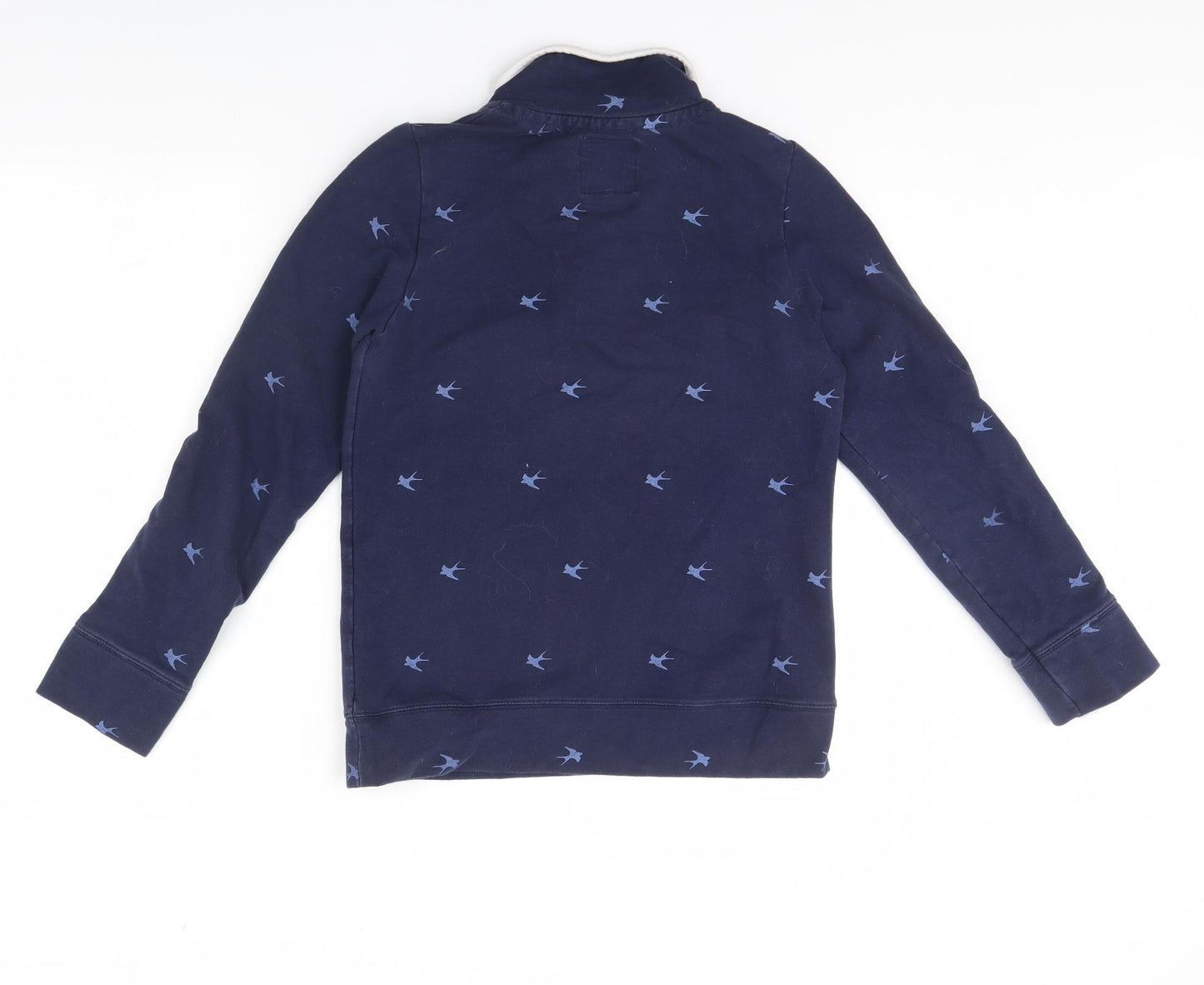 NEXT Womens Blue Animal Print  Henley Jumper Size 10