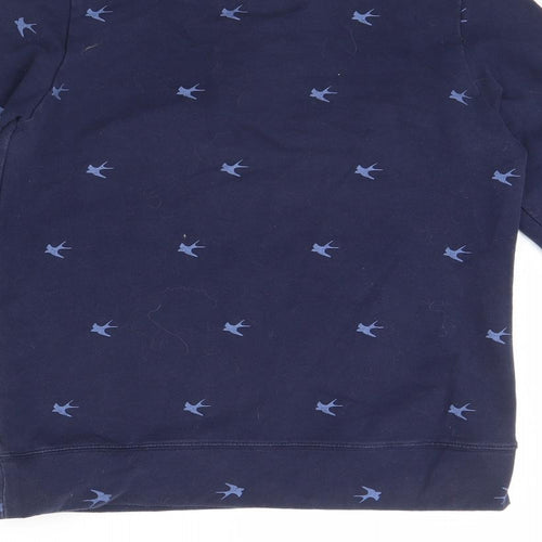 NEXT Womens Blue Animal Print  Henley Jumper Size 10