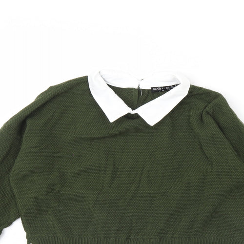 Select Womens Green   Pullover Jumper Size 10