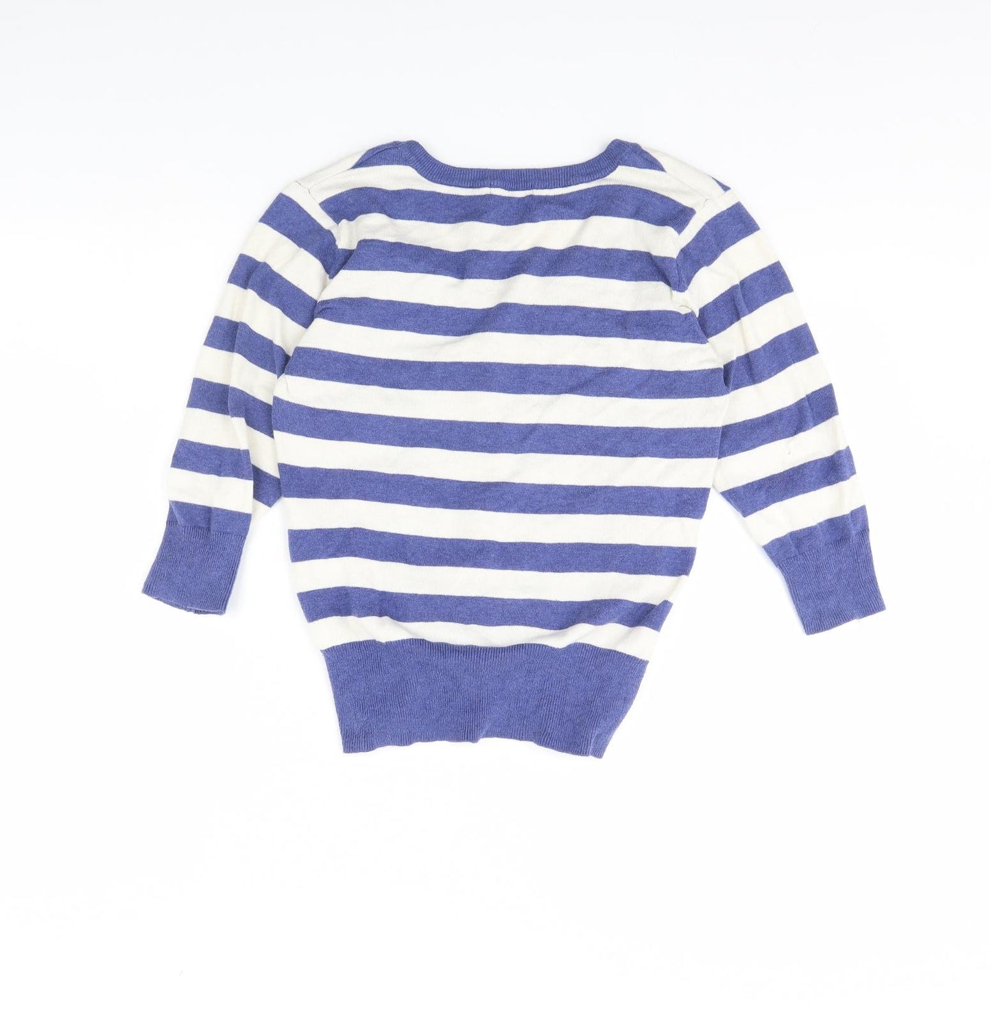 Atmosphere Womens White Striped  Pullover Jumper Size 12
