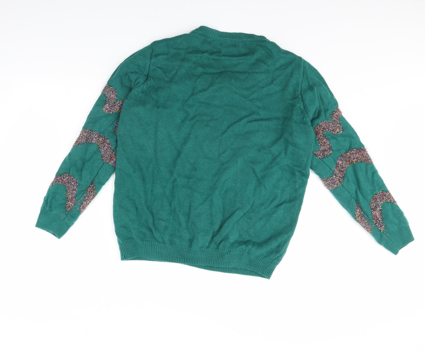 F&F Womens Green   Pullover Jumper Size 14  - Christmas jumper