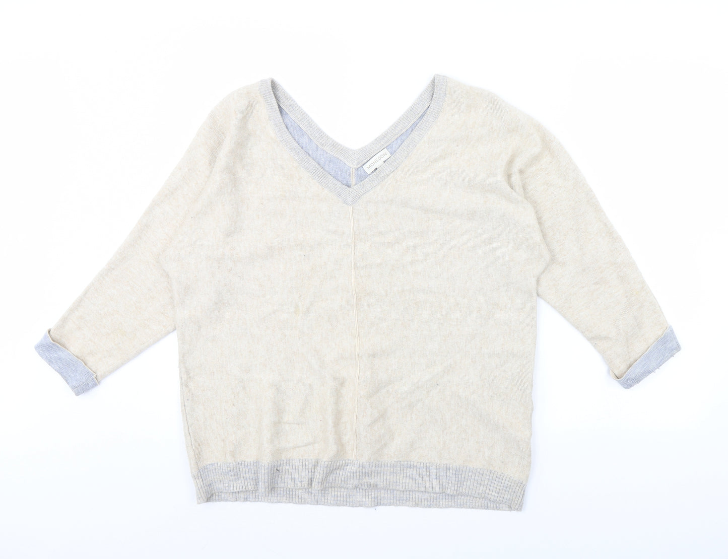Monsoon Womens Beige   Pullover Jumper Size L