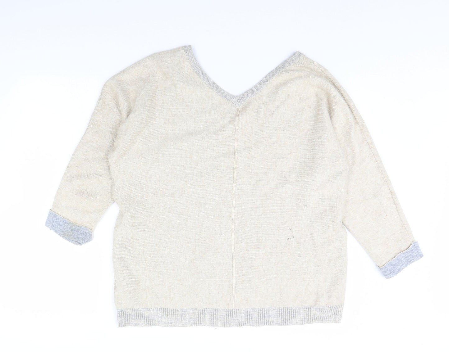 Monsoon Womens Beige   Pullover Jumper Size L