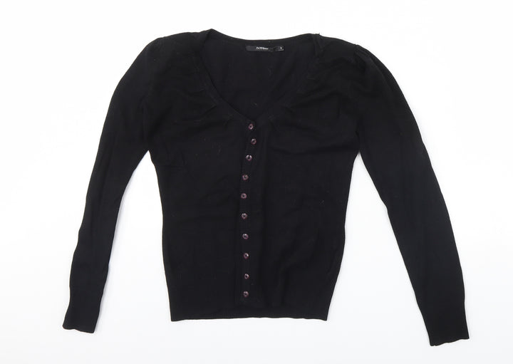 In wear Womens Black   Cardigan Jumper Size S