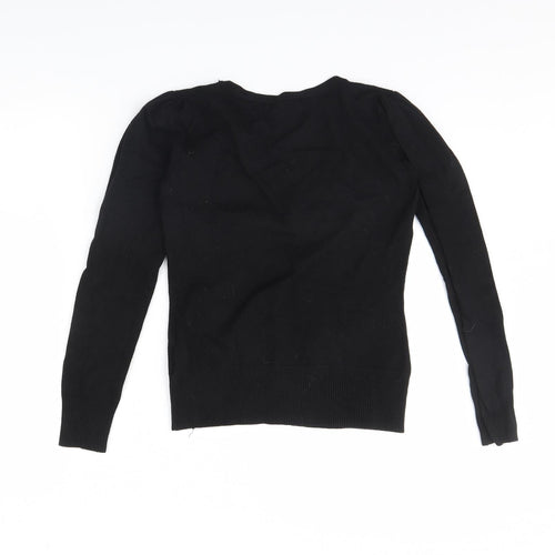 In wear Womens Black   Cardigan Jumper Size S