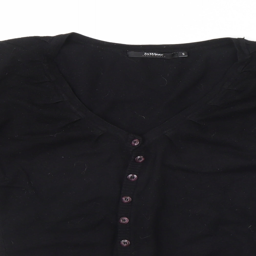 In wear Womens Black   Cardigan Jumper Size S