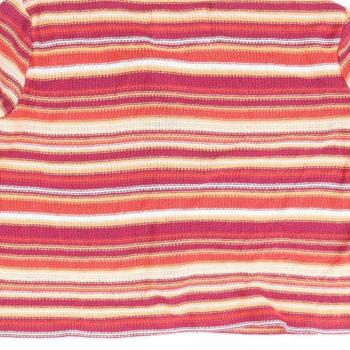 Preworn Womens Pink Striped  Cardigan Jumper Size XL