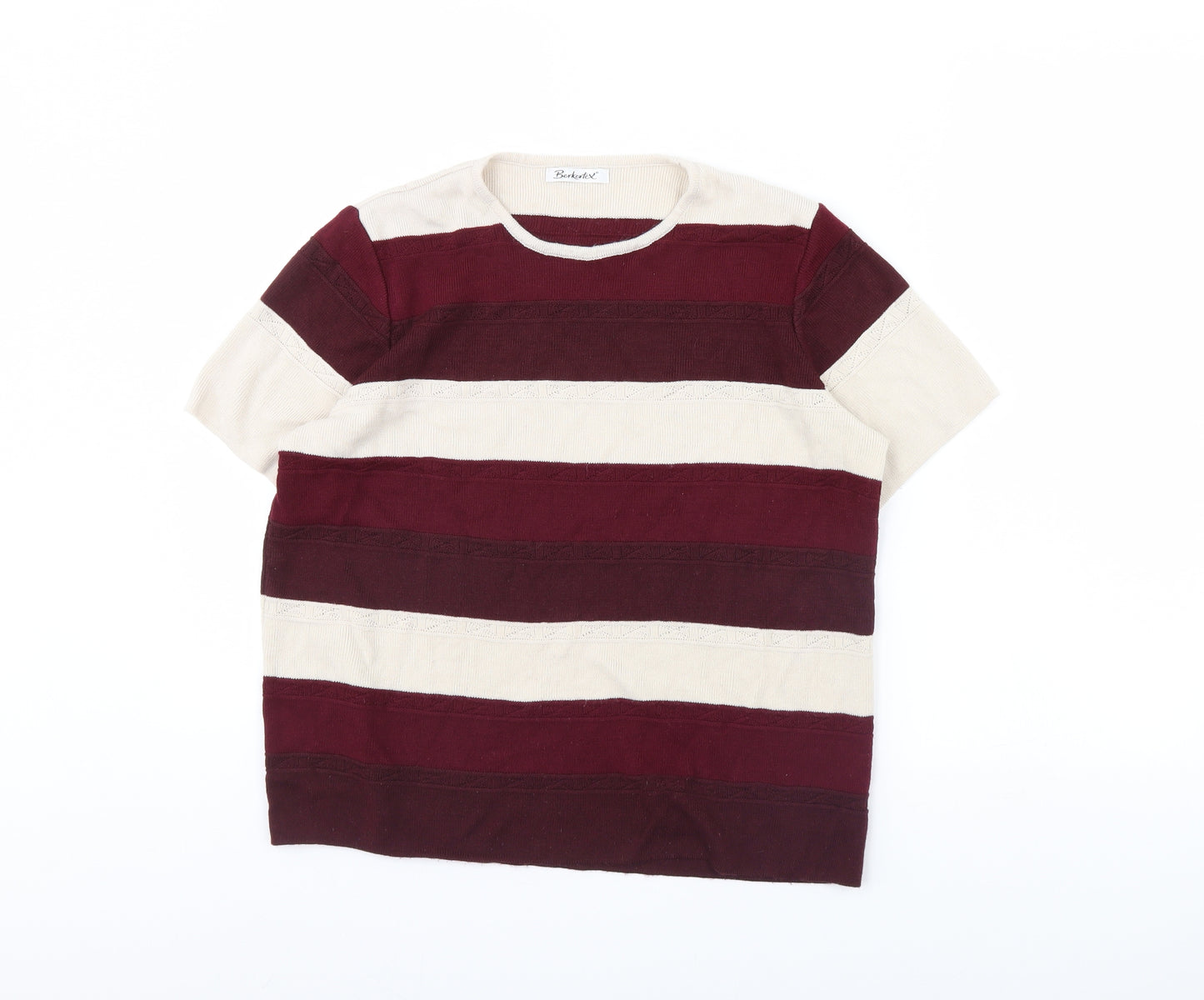 Berketex Womens Purple Striped  Basic Blouse Size 14