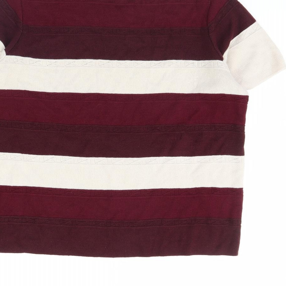 Berketex Womens Purple Striped  Basic Blouse Size 14