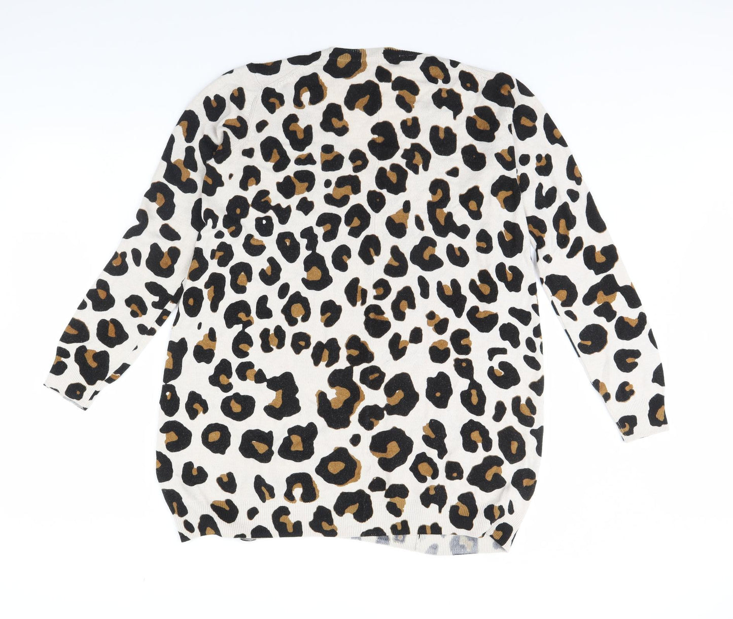 M&S Womens Brown Animal Print  Pullover Jumper Size 12