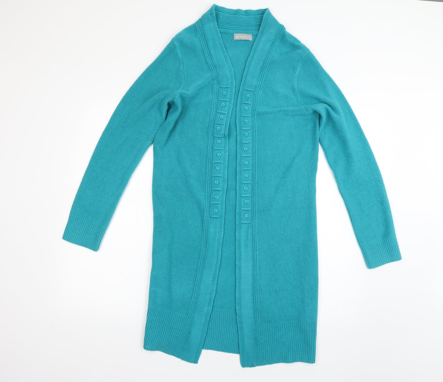 Per Una Womens Blue   Cardigan Jumper Size 14