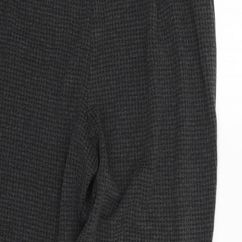 Marks and Spencer Womens Grey Check  Trousers  Size 16 L21 in
