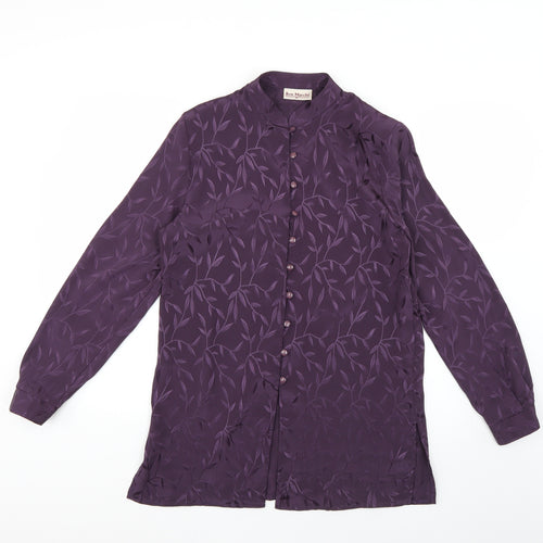 bonmarche Womens Purple Floral  Jacket Coat Size 16