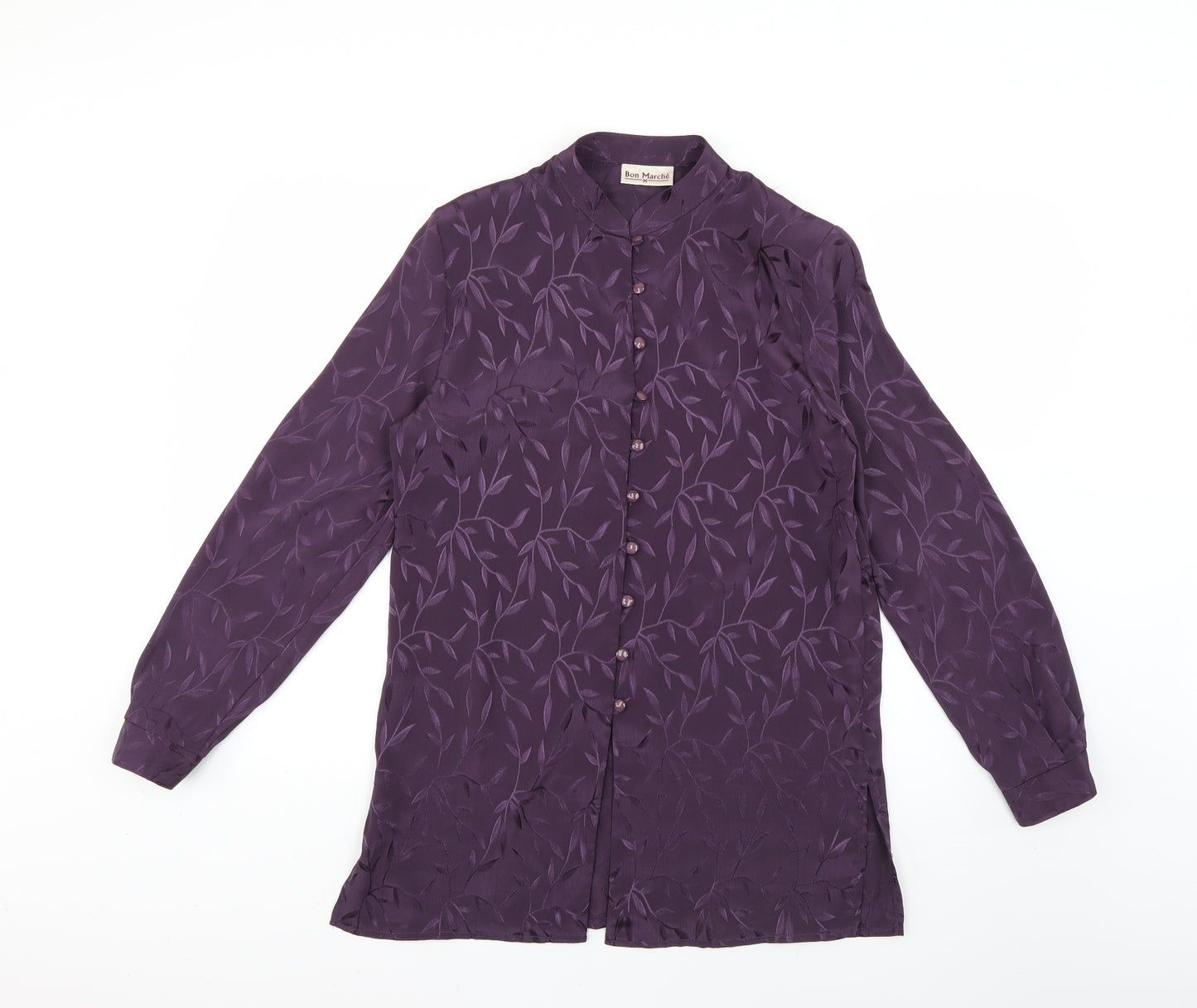 bonmarche Womens Purple Floral  Jacket Coat Size 16