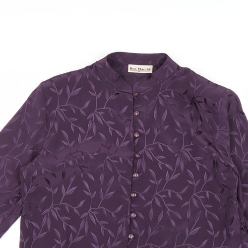 bonmarche Womens Purple Floral  Jacket Coat Size 16
