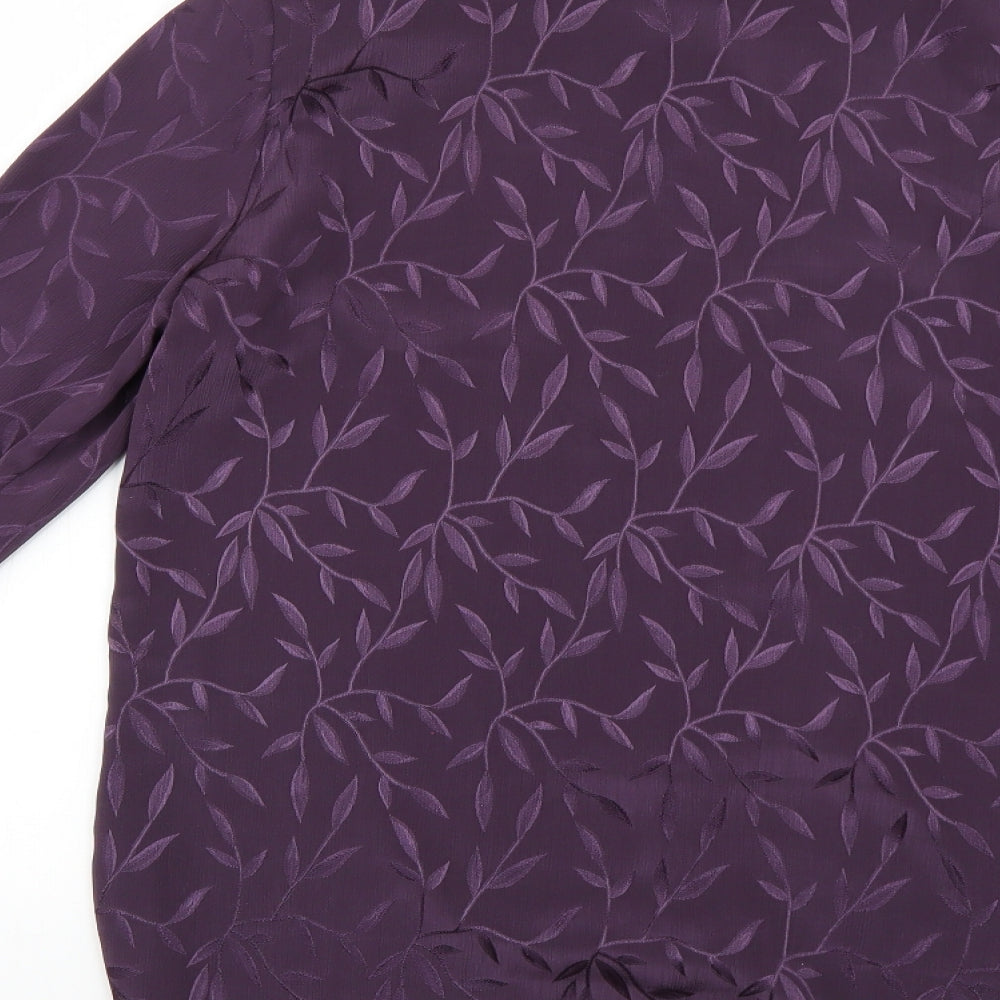 bonmarche Womens Purple Floral  Jacket Coat Size 16