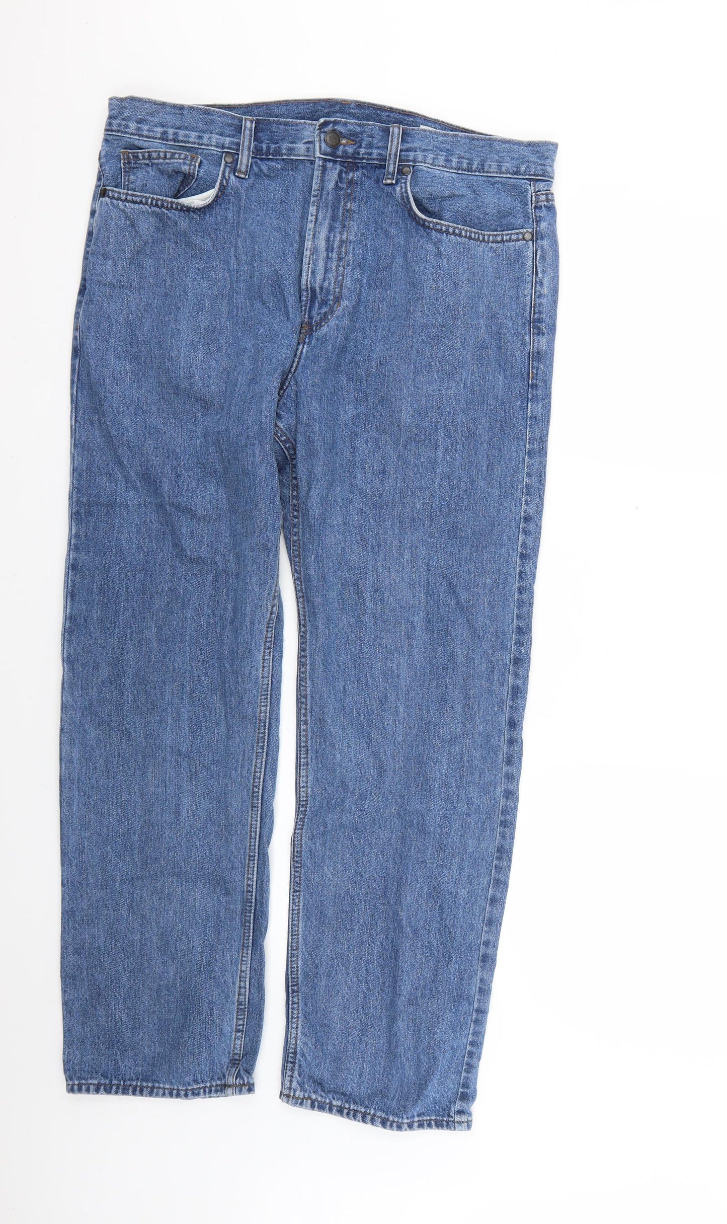 Marks and Spencer Mens Blue   Straight Jeans Size 36 L26 in