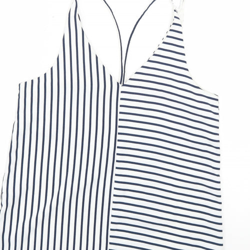 Topshop Womens Multicoloured Striped  Basic Blouse Size 10
