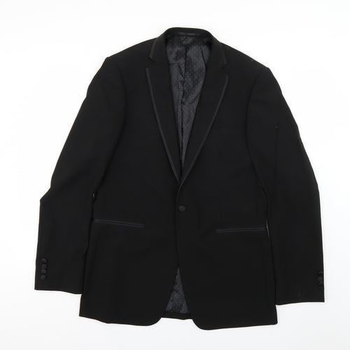 Preworn Mens Black   Jacket Suit Jacket Size 40