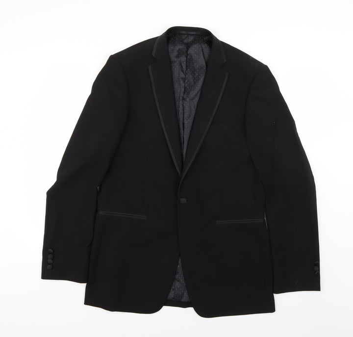 Preworn Mens Black   Jacket Suit Jacket Size 40