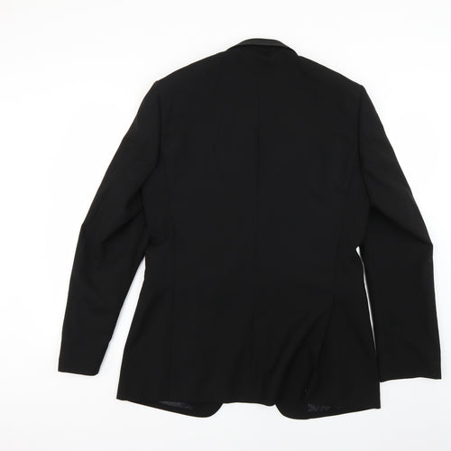 Preworn Mens Black   Jacket Suit Jacket Size 40
