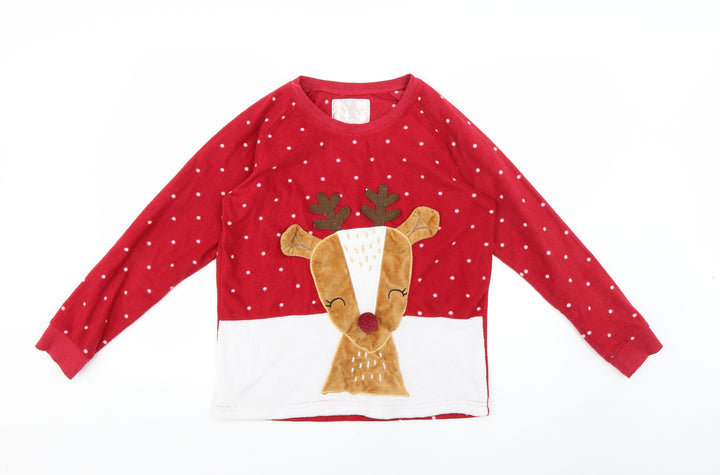 for your perfect Christmas Womens Red Polka Dot Top Pyjama Top Size 8 - Christmas