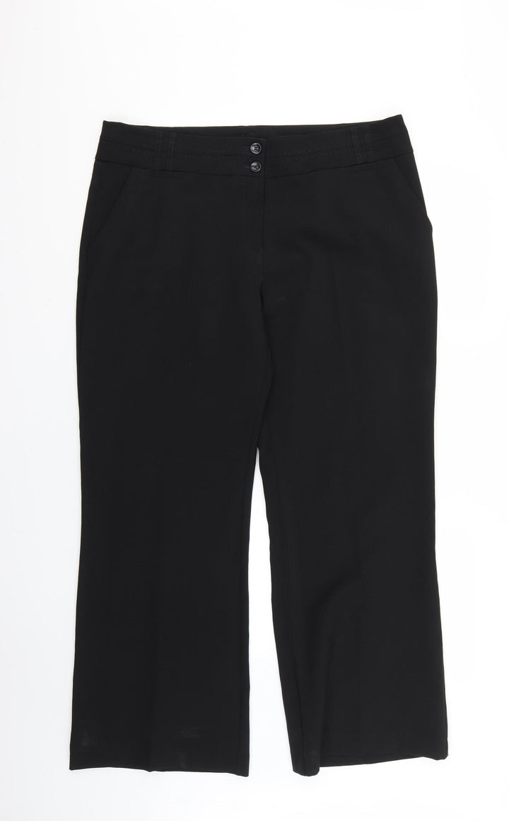 Atmosphere Womens Black Trousers Size 16 L27 in