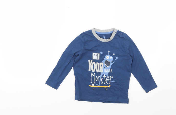 Lupilu Baby Blue   Basic T-Shirt Size 12-18 Months