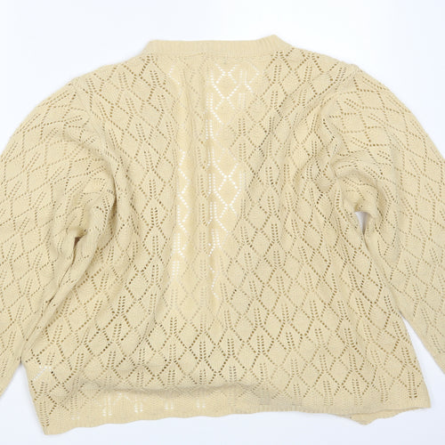 BM Womens Beige   Cardigan Jumper Size L