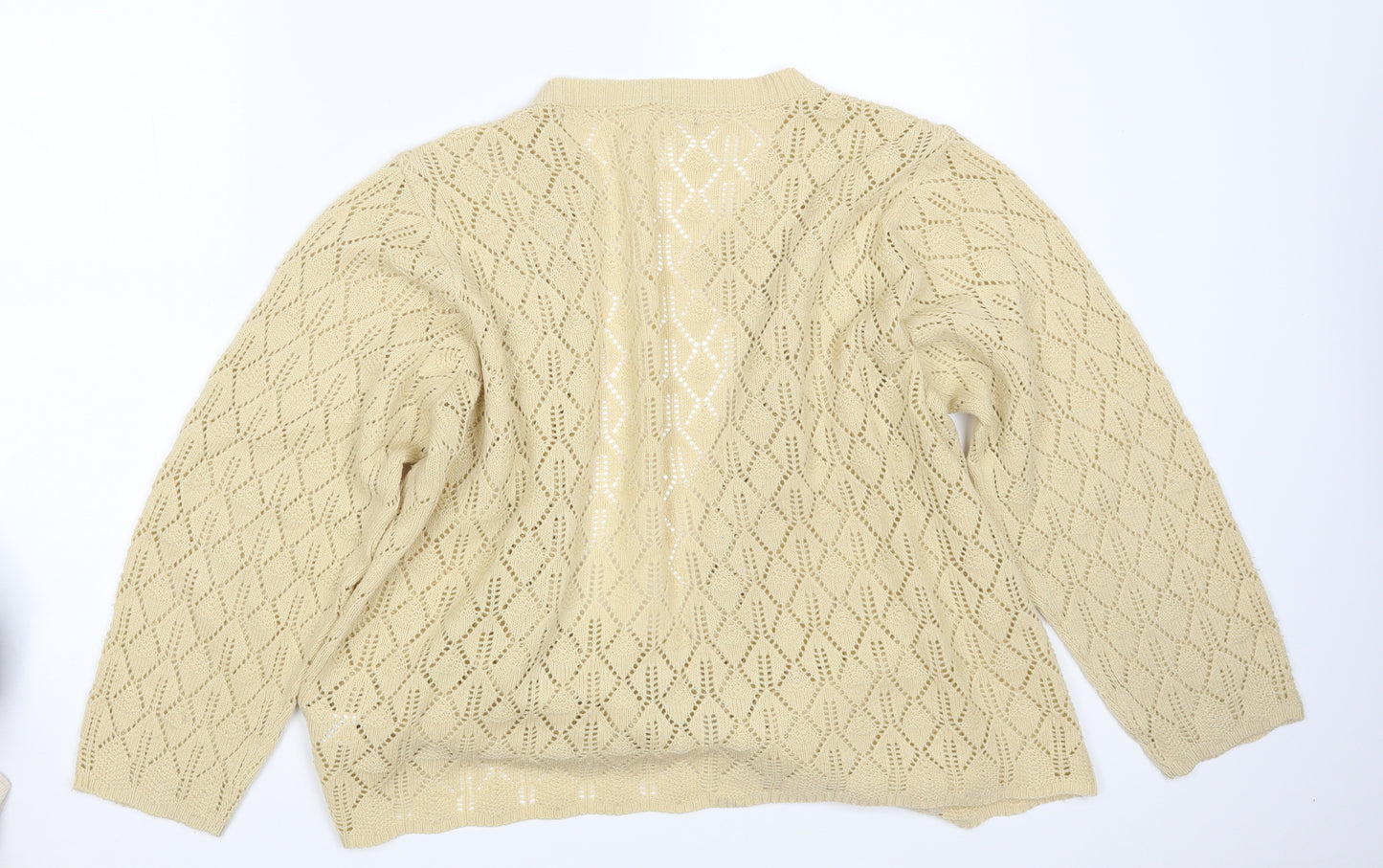 BM Womens Beige   Cardigan Jumper Size L