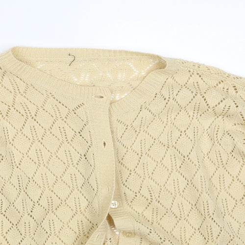 BM Womens Beige   Cardigan Jumper Size L