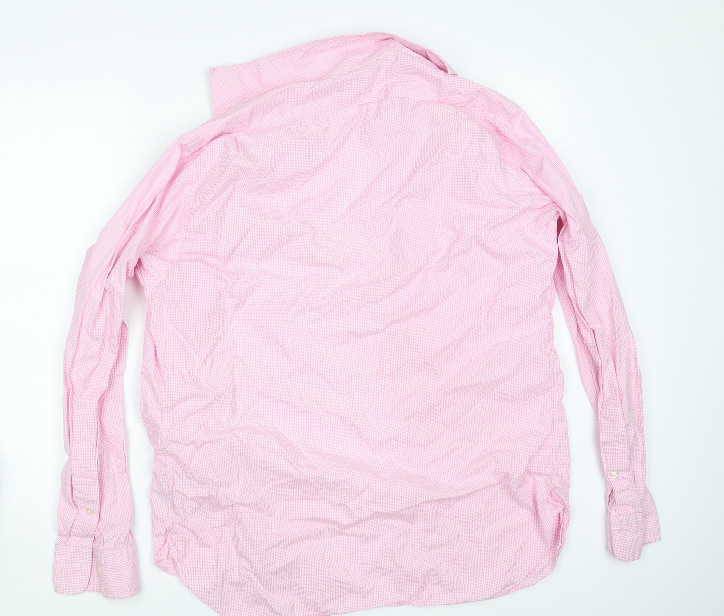 Polo Ralph Lauren Mens Pink Check   Button-Up Size 15.5