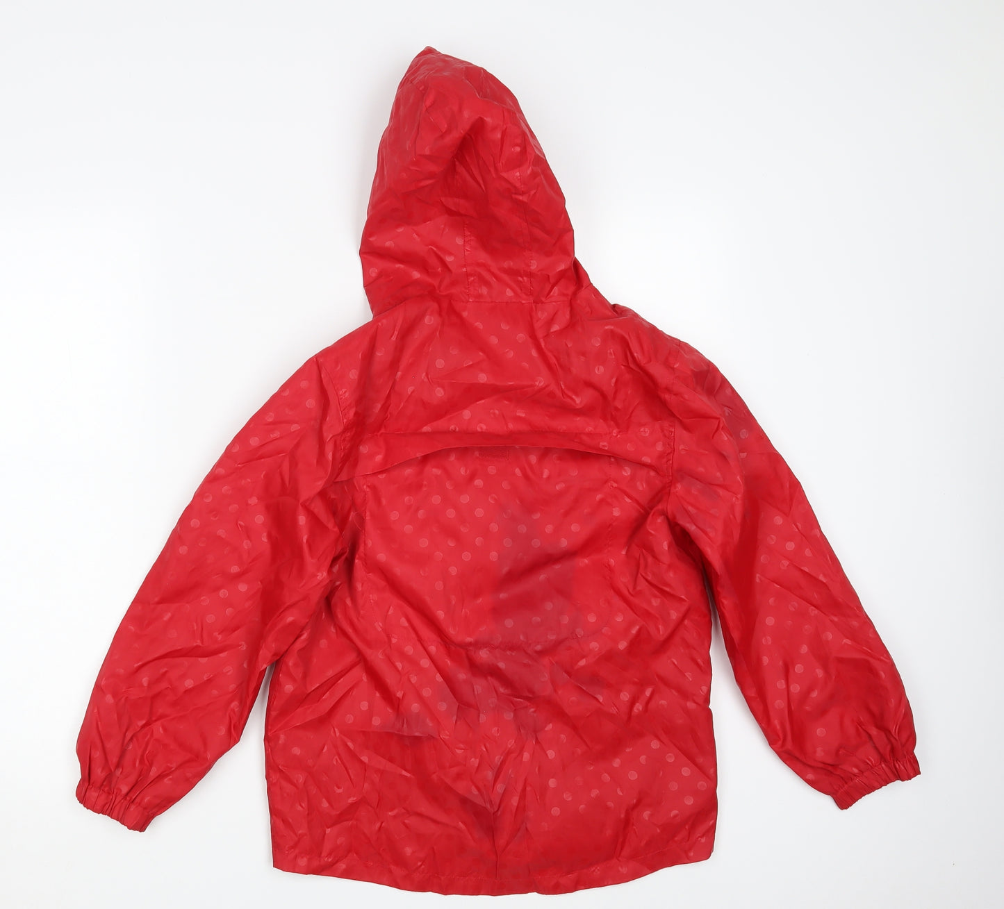 TU Girls Red Polka Dot  Rain Coat Coat Size 9-10 Years