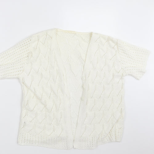 Preworn Womens Ivory Argyle/Diamond  Cardigan Jumper Size M