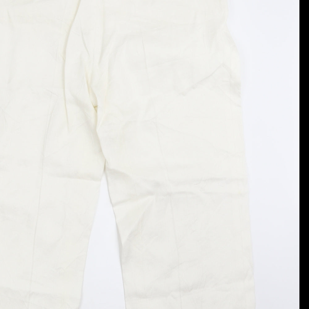Autograph Womens Ivory   Trousers  Size 14 L28 in