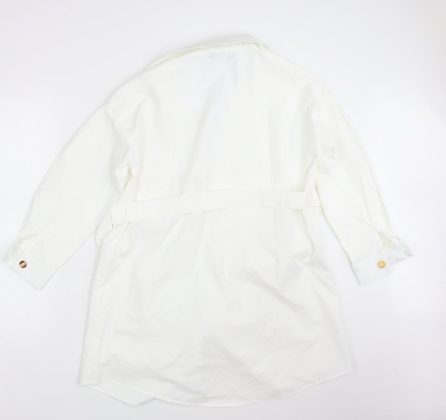 I SAW IT FIRST Womens Ivory   Shirt Dress  Size 8