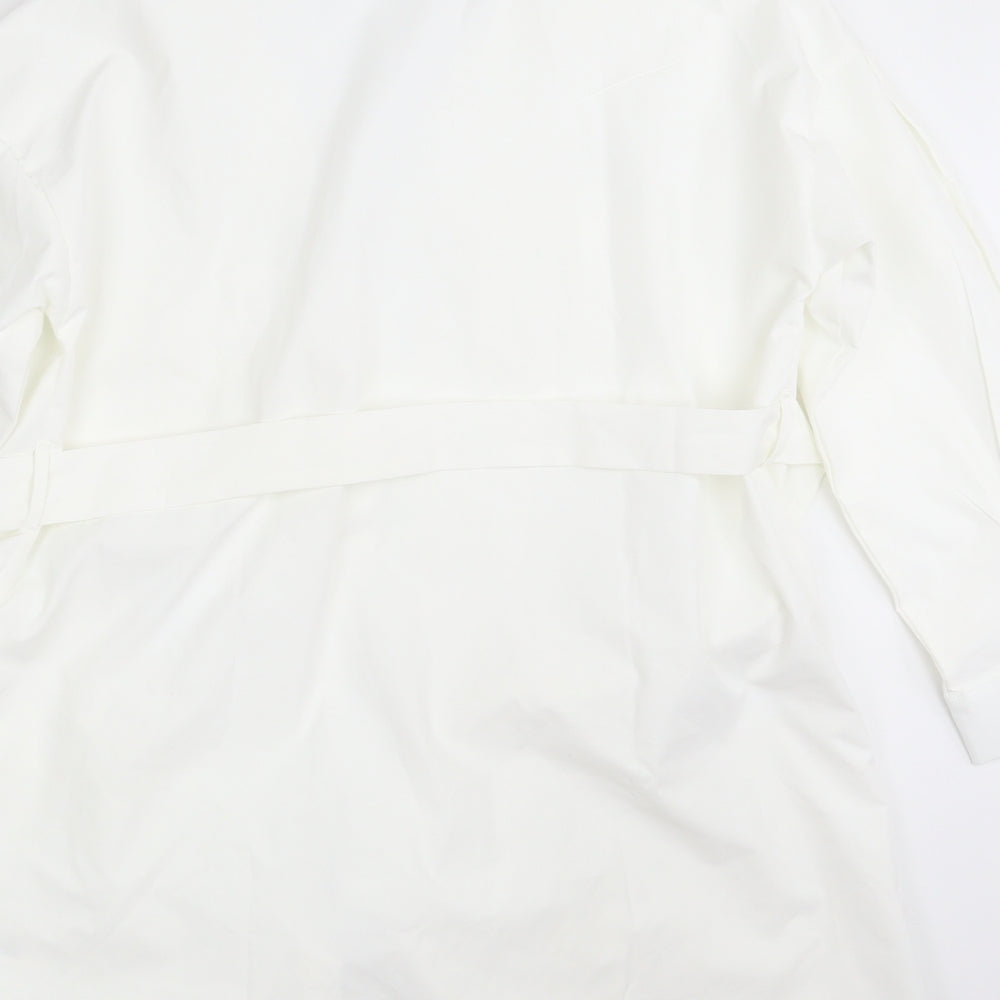 I SAW IT FIRST Womens Ivory   Shirt Dress  Size 8
