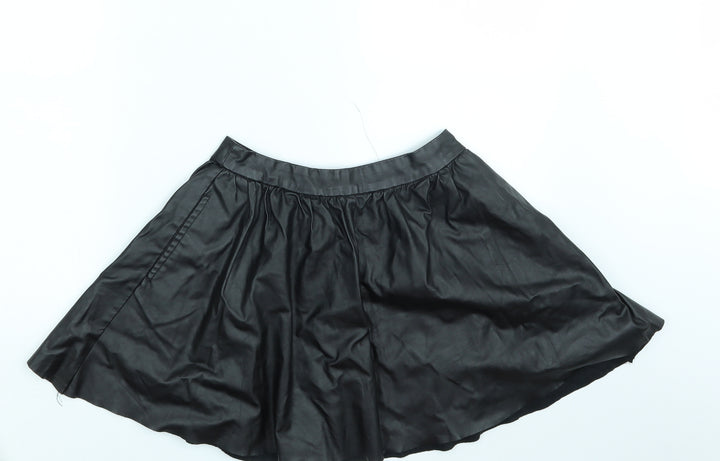 Topshop Womens Black   A-Line Skirt Size 4  - Cropped